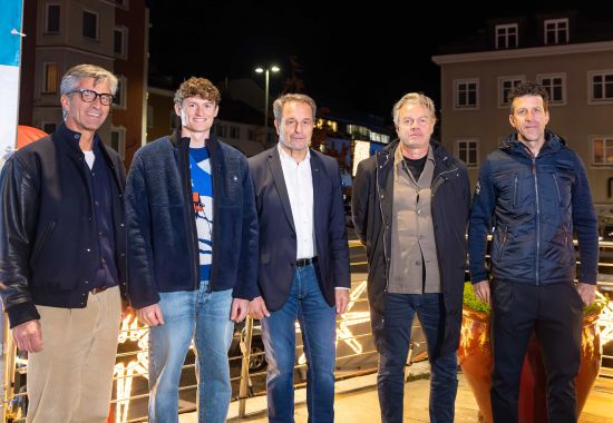 Stephan Tagger, Felix Gall, Tourismusverband Osttirol Obmann Franz Theurl, Thomas Pupp (Tour of Austria), UCI Mountainbike Weltmeister Alban Lakata
