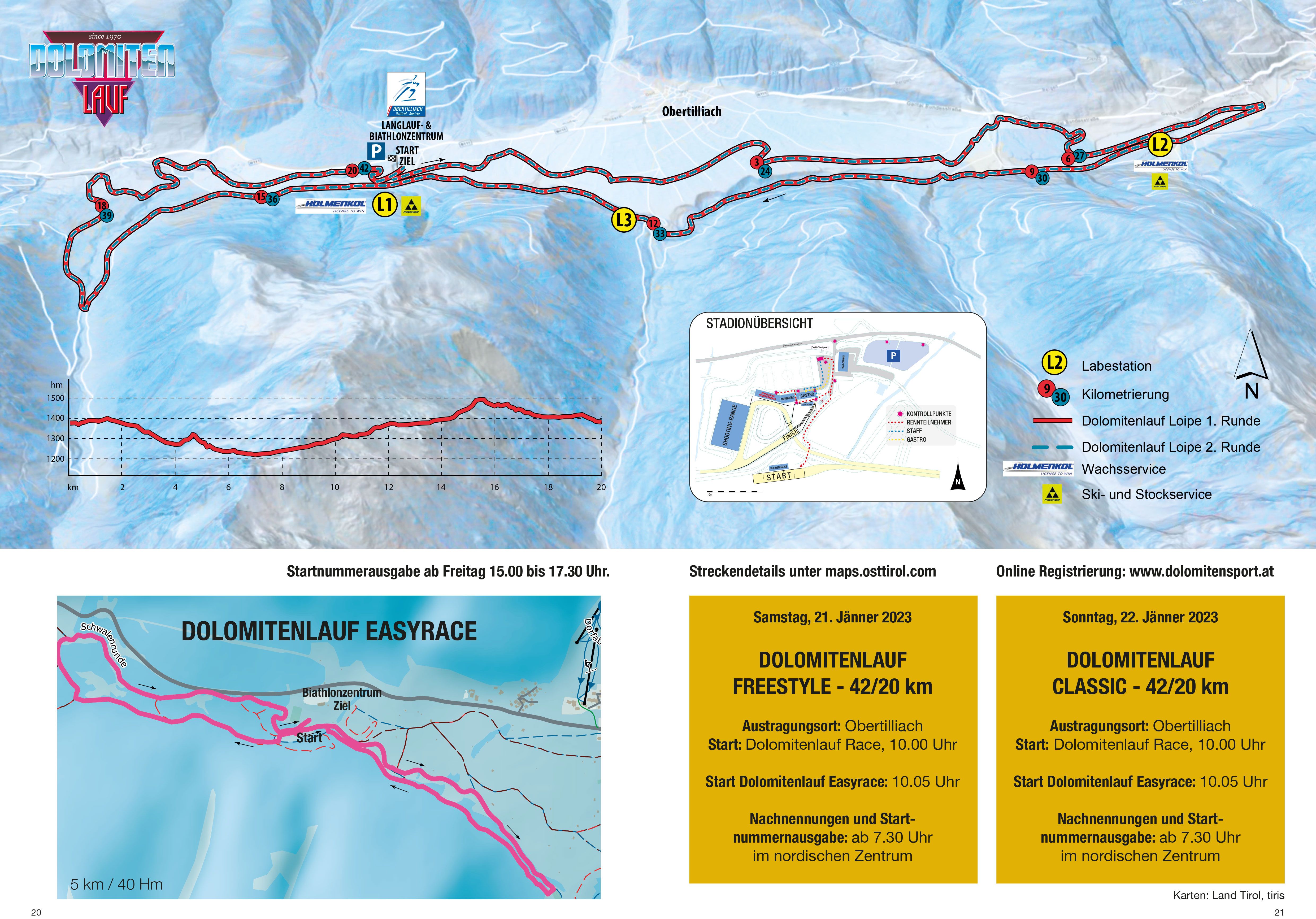 Streckenplan Dolomitenlauf
