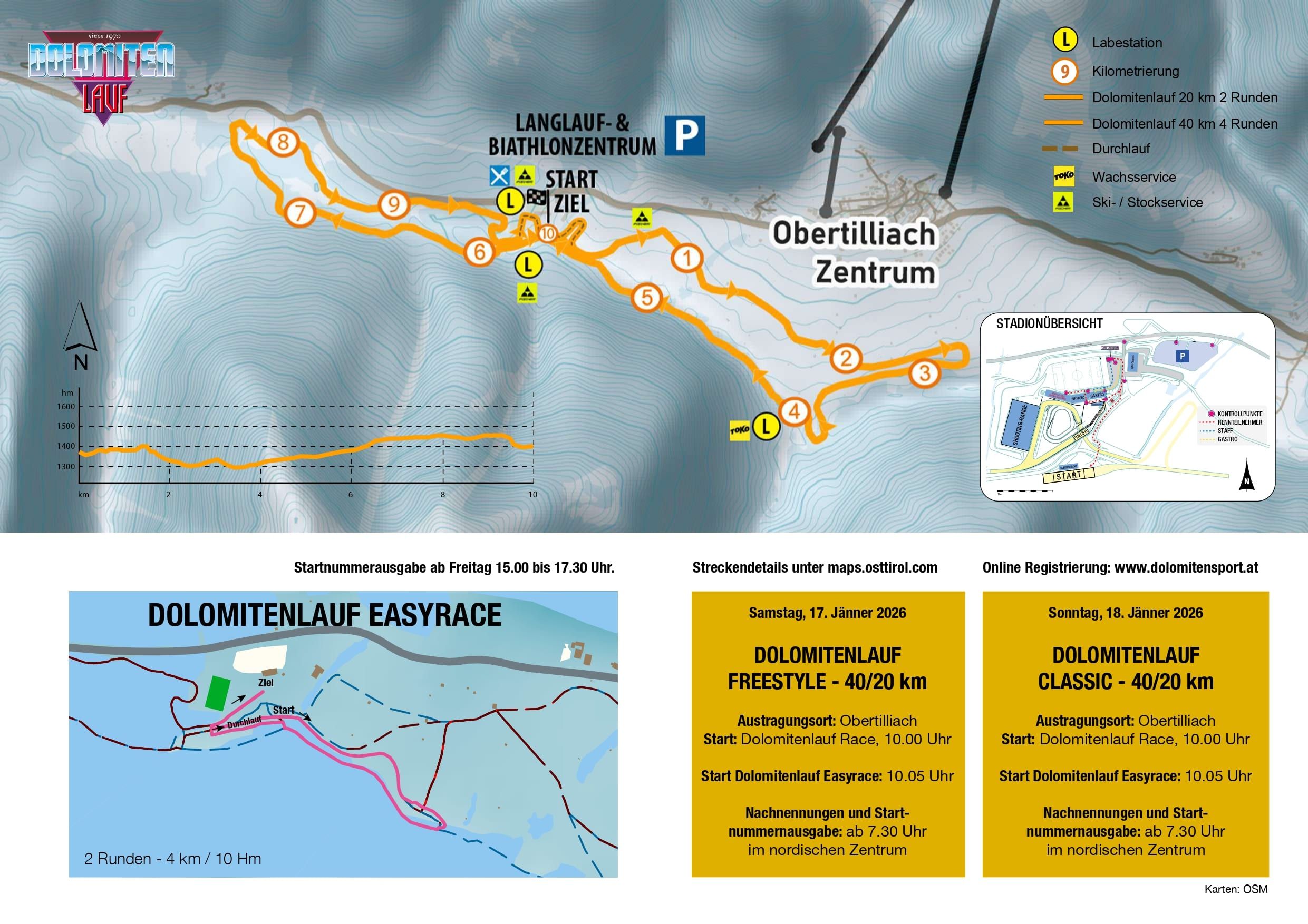 Streckenplan Dolomitenlauf